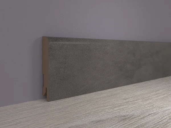 Плинтус MDF Bonkeel 24064 Бетон Лофт Графит (100х16х2400 мм) в Нижневартовске