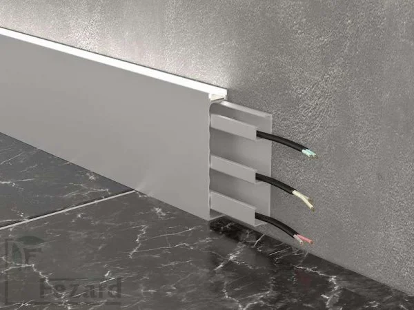 Алюминиевый плинтус Fezard Кабельный ALP-G80-LA Алюминий 80*15*2500 мм в Нижневартовске