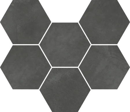 Керамогранит Italon Континуум Петрол Мозаика Гексагон (Натуральная 25х29) в Нижневартовске