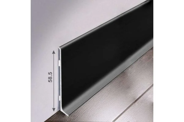 Алюминиевый плинтус Bonkeel ПЛ60 515л Черный (58,5х11,2х2500мм) в Нижневартовске