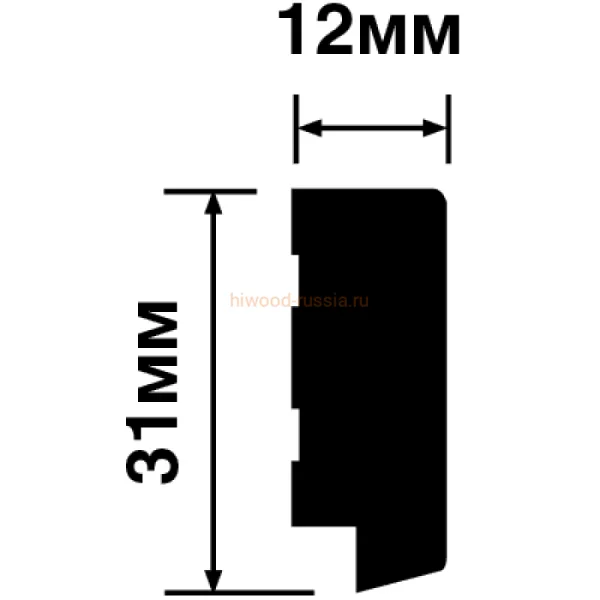 Финишный молдинг LF124B GR3 левый декорированный (31х12х2700мм) в Нижневартовске