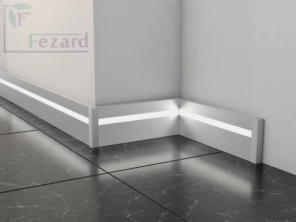 Алюминиевый плинтус Fezard Кабельный ALP-G80-LF Алюминий 80*15*2500 мм в Нижневартовске