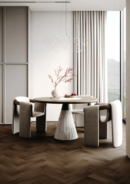 Кварц-виниловая плитка Fargo Herringbone 44-7009-24 Дуб Шварцвальд в Нижневартовске