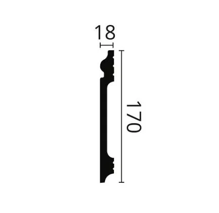 Плинтус NMC Wallstyl FL17 (170х18х2000 мм) в Нижневартовске