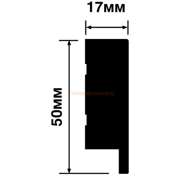 Финишный молдинг LF1 W50 (50х17х2700мм) в Нижневартовске