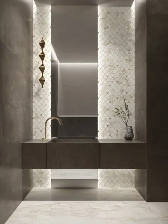 Керамогранит Italon Этернум Каррара Мозаика Вертекс 25.8х30 (Натуральная) в Нижневартовске