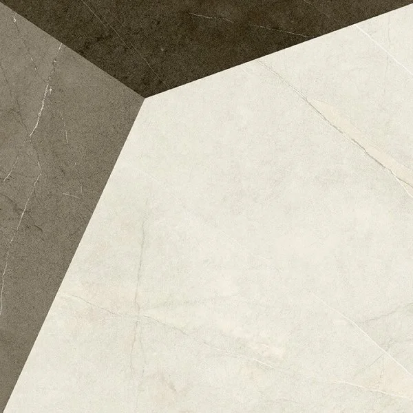 Керамогранит Coliseum Фьямма Уайт Вставка Фрэйм 60х60 (Натуральный и Реттифицированный) в Нижневартовске