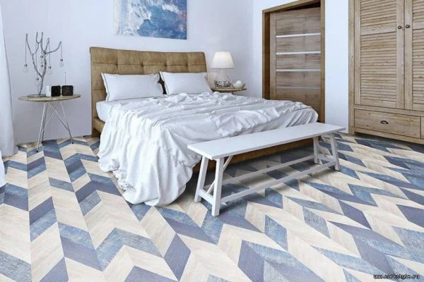 Пробковое покрытие CorkStyle Chevron Blue (1235*305*6 мм) HC в Нижневартовске