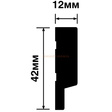 Финишный молдинг LF124A W36 правый декорированный (42х12х2700мм) в Нижневартовске