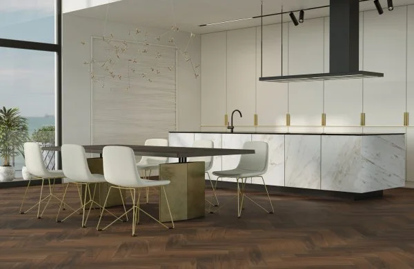 Паркетная доска Quartz Parquet Английская Ёлка Орех Американский 33-400-29 в Нижневартовске