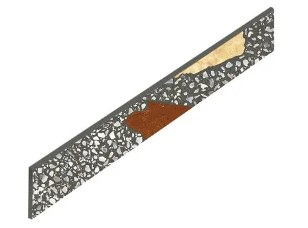 Керамогранит Coliseum Палладио Блэк Плинтус (Натуральный, 7,2х60) в Нижневартовске