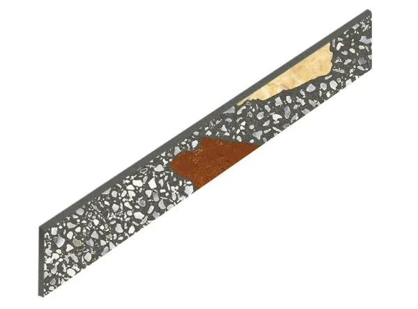 Керамогранит Coliseum Палладио Блэк Плинтус (Натуральный, 7,2х60) в Нижневартовске