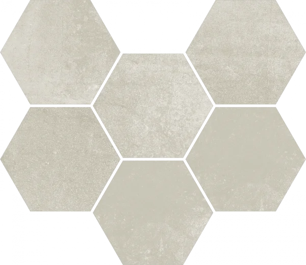 Керамогранит Coliseum Экспо Уайт Мозаика Гексагон (Натуральная, 25х29) в Нижневартовске