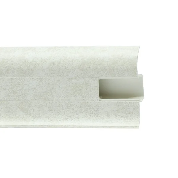 Пластиковый плинтус Royce №860 Белый Кварц (58х22х2200мм) в Нижневартовске