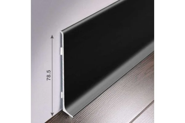 Алюминиевый плинтус Bonkeel ПЛ80 515л Черный (78,5х11,2х2500мм) в Нижневартовске