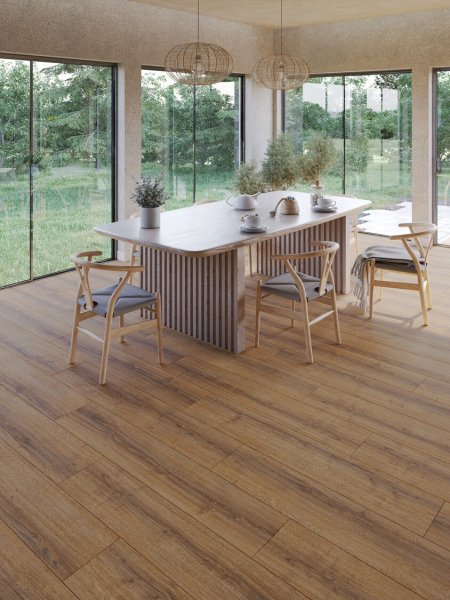 Ламинат Egger PRO 8/33 4V Large Aqua+ Дуб Шерман коньяк коричневый EPL184 в #REGION_NAME_DECLINE_PP#